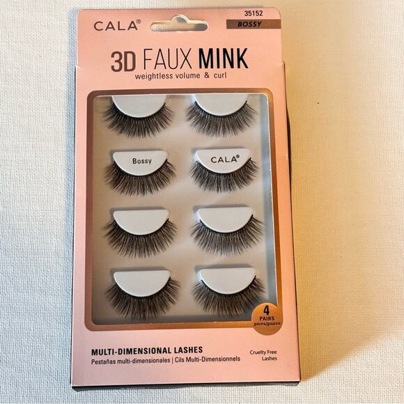 CALA 3D Faux Mink Weightless Volume & Curl Bossy Multi-pack  Strip Lashes NWT - Picture 5 of 13